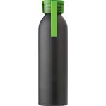 Alumnium palack, 650 ml, fekete/lime (9305-19)