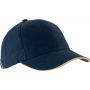 Kup Orlando 6 paneles sapka, Navy/Yellow