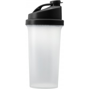 Műanyag protein shaker, fekete (pohár)