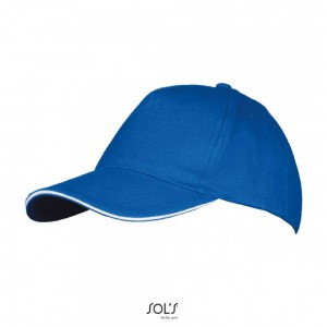 Sols Long Beach 5 paneles sapka, Royal Blue/White (sapka)